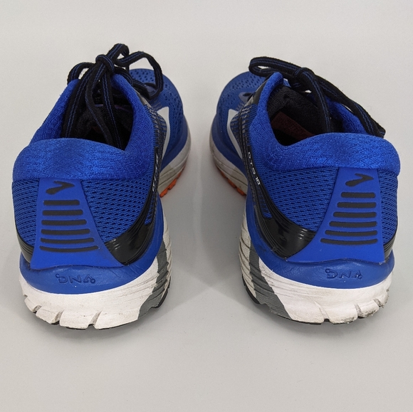 Brooks Adrenaline GTS 18 Blue Orange Running Shoes - Picture 5 of 9